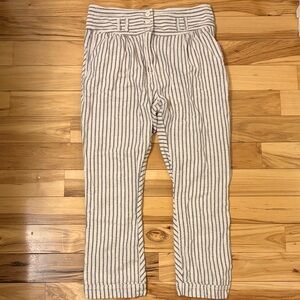 Free People High Rise Striped Crop Pants